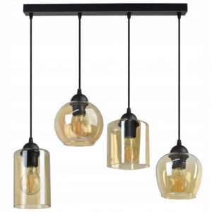 Szklana Lampa Wisząca Plafon Geometryczne Klosze
