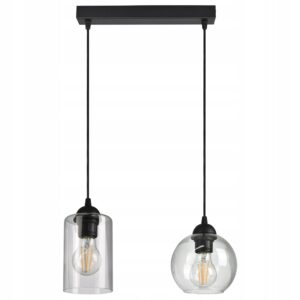 Szklana Lampa Wisząca Plafon Geometryczne Klosze