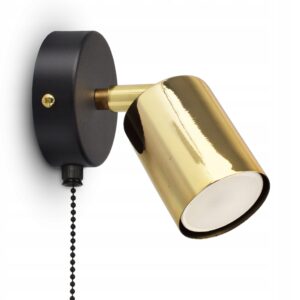 Lampa Ścienna Kinkiet z Wł SPOT 571-KW1 GU10 LED Black & Gold Edition