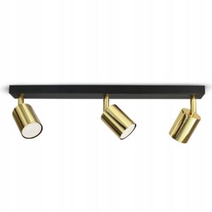 Lampa Sufitowa Żyrandol Plafon SPOT 571-BG3 GU10 LED Black & Gold Edition