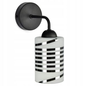 Szklana Lampa Ścienna Kinkiet LED LUXOLAR CHROM