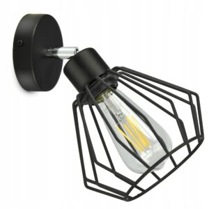 Lampa Ścienna Kinkiet Loft Druciany Ruchomy LED