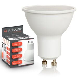Żarówka LED GU10 – ciepła biała 3000K – 9W LUXOLAR