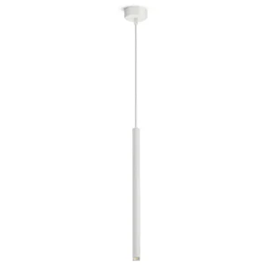 Pojedyncza, biała tuba – minimalistyczna lampa wisząca