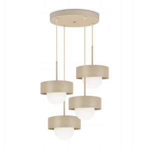 Lampa Wisząca Sufitowa ŻYRANDOL Loft Beżowa G9 Szklane Kule Modern LUXOLAR