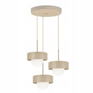 Lampa Wisząca Sufitowa ŻYRANDOL Loft Beżowa G9 Szklane Kule Modern LUXOLAR