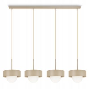 Lampa Wisząca Sufitowa ŻYRANDOL Loft Beżowa G9 Szklane Kule Modern LUXOLAR