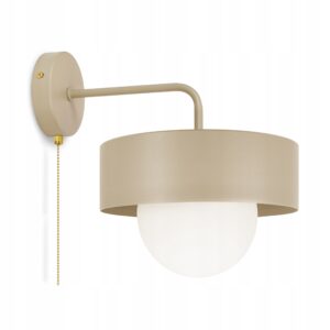 Kinkiet Lampa Ścienna Modern Włącznik Łańcuszek Loft Beżowa G9 LUXOLAR