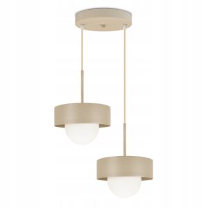 Lampa Wisząca Sufitowa ŻYRANDOL Loft Beżowa G9 Szklane Kule Modern LUXOLAR