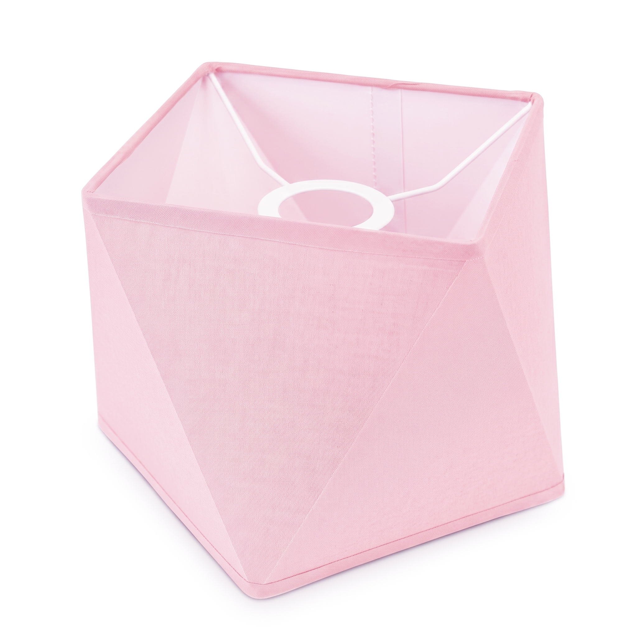 Różowy abażur w kształcie diamentu do pokoju dziecka do lamp wiszących E27
